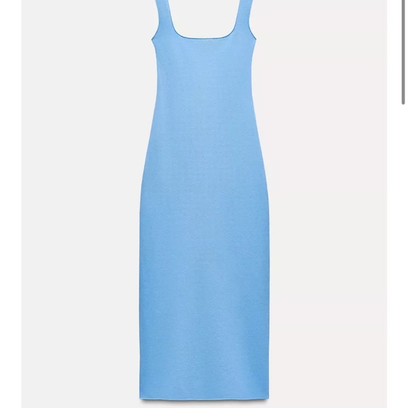 Zara Dresses & Skirts - Zara Elegant Blue Sleeveless Dress